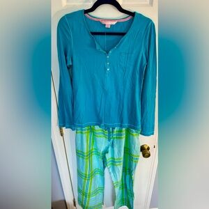 Vintage Victoria’s Secret Pajamas Long Sleeve Top and Drawstring Pants Size L